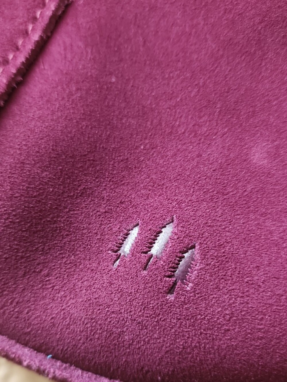 Portland Leather Purple Crescent Shoulder Bag size small - Picture 2 of 11